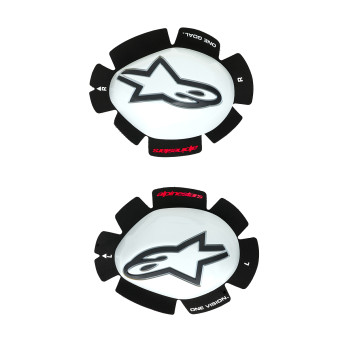 Saponette Moto Alpinestars GP Tech Knee Slider White Black Saponette Moto Alpinestars GP Tech Knee Slider White Black