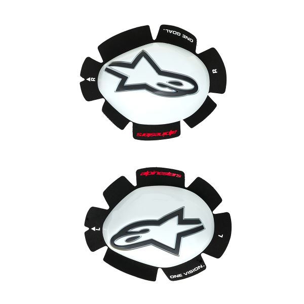 Saponette Moto Alpinestars GP Tech Knee Slider White Black