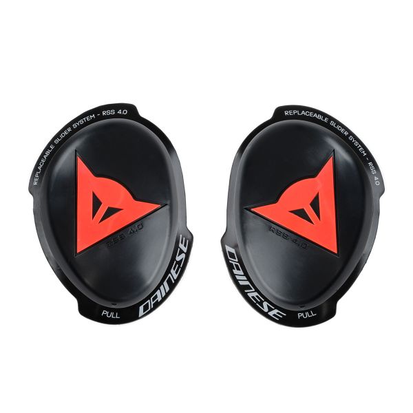 Saponette Moto Dainese Knee Slider RSS 4.0 - Full Kit Black Red Fluo Saponette Moto Dainese Knee Slider RSS 4.0 - Full Kit Black Red Fluo