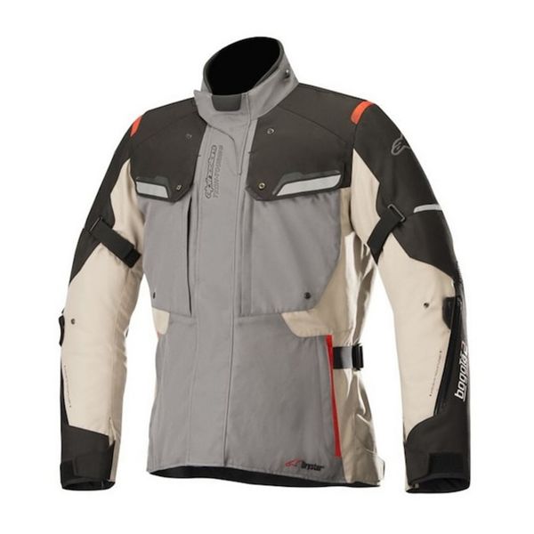 Giacche Moto Lunghe Alpinestars Bogota V2 Drystar Dark Gray Sand Black