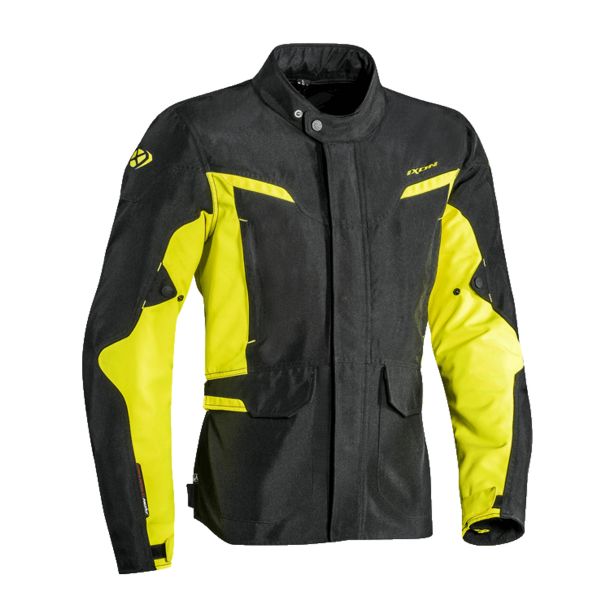 Giacche Moto Lunghe Ixon Summit 2 Black Yellow Fluo