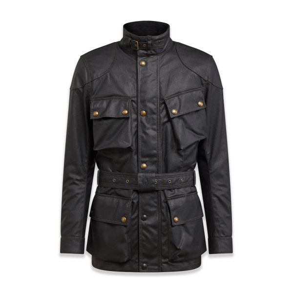 Giacche Moto Lunghe Belstaff Trialmaster Wax Black Giacche Moto Lunghe Belstaff Trialmaster Wax Black