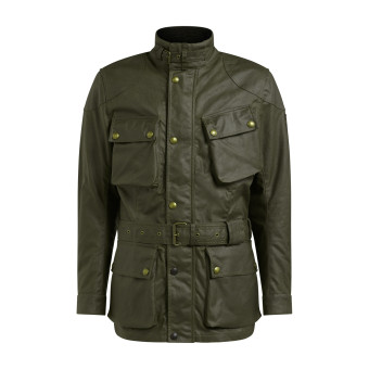 Giacche Moto Lunghe Belstaff Trialmaster Wax Olive Green Giacche Moto Lunghe Belstaff Trialmaster Wax Olive Green