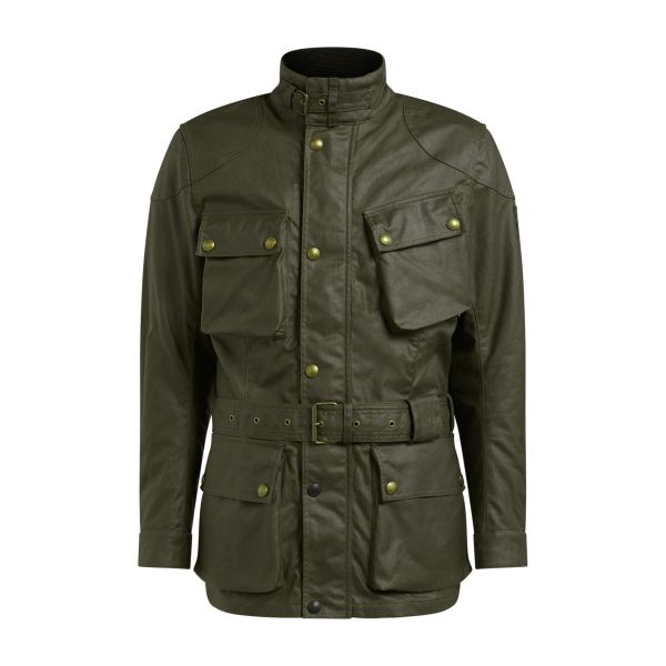 Giacche Moto Lunghe Belstaff Trialmaster Wax Olive Green Giacche Moto Lunghe Belstaff Trialmaster Wax Olive Green