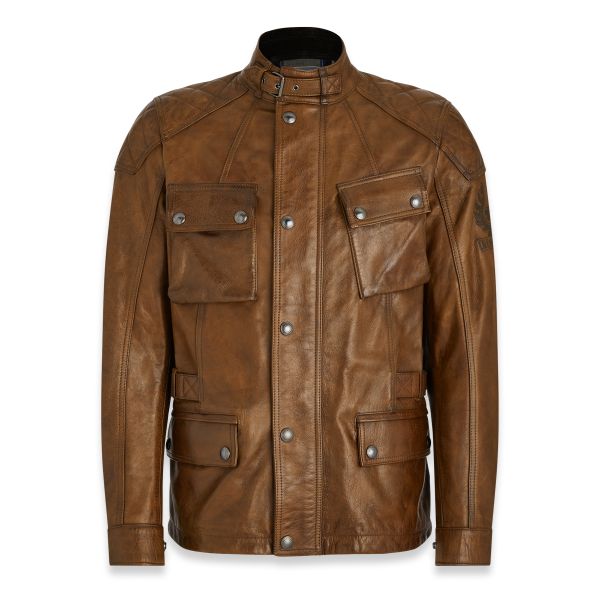 Giacche Moto Lunghe Belstaff Turner Antique Burnt Cuero Giacche Moto Lunghe Belstaff Turner Antique Burnt Cuero