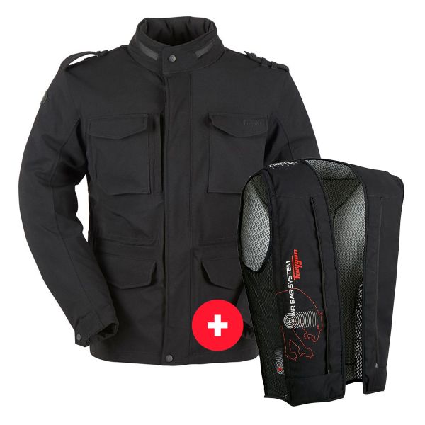 Giacche Moto Lunghe Furygan Costa Spand Black + Fury Air Bag System