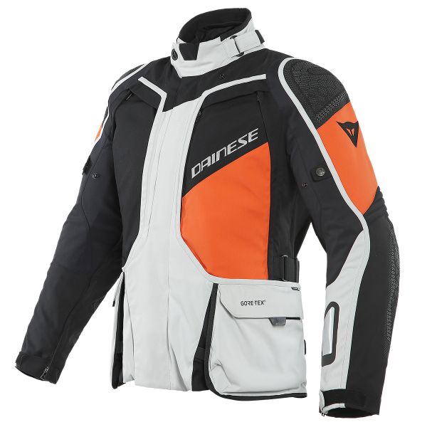 Giacche Moto Lunghe Dainese D-Explorer 2 Gore-Tex Glacier Grey Orange Black