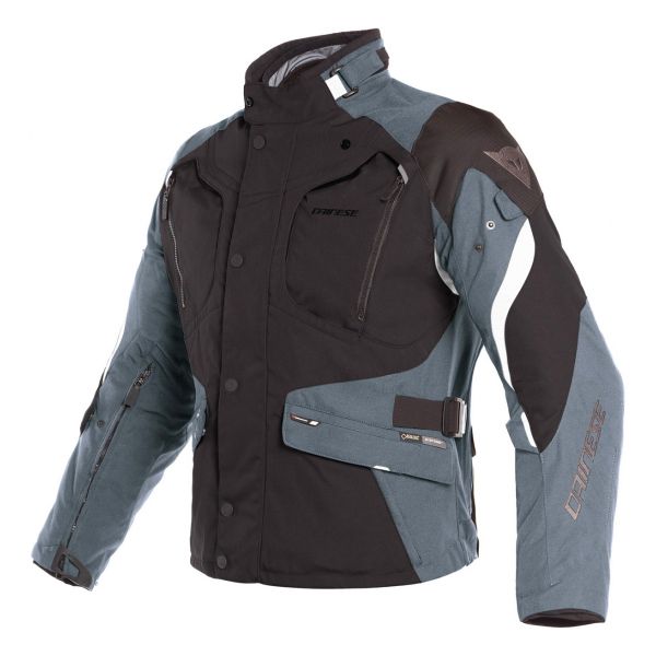 Giacche Moto Lunghe Dainese Dolomiti Gore-Tex Black Ebony Light Grey