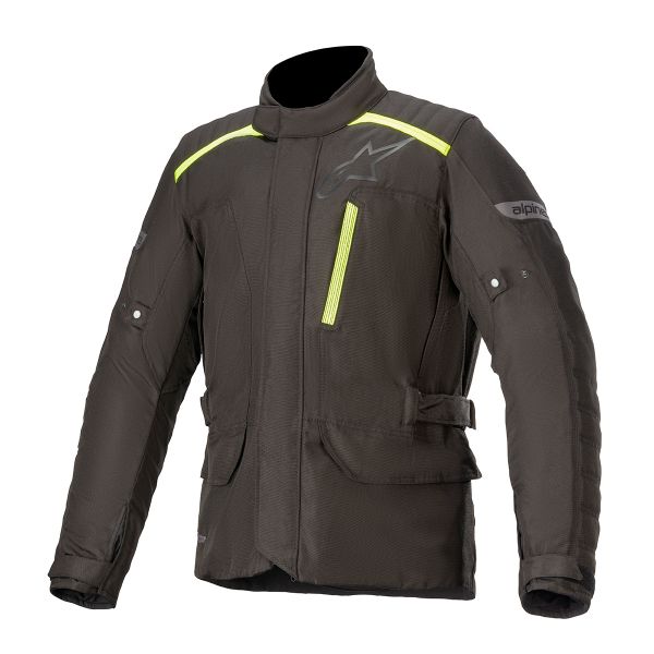 Giacche Moto Lunghe Alpinestars Gravity Drystar Black Yellow Fluo