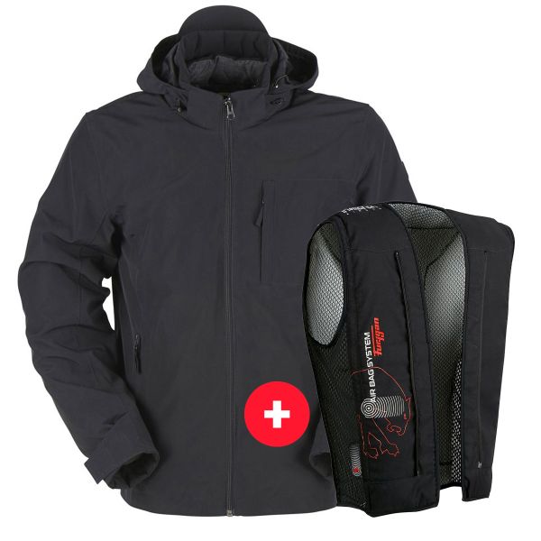 Giacche Moto Lunghe Furygan London Evo Nero + Fury Air Bag System