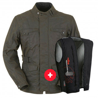 Giacche Moto Lunghe Furygan Thruxton Marrone Antik + Fury Air Bag System