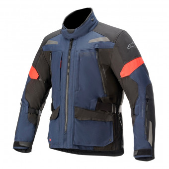 Giacche Moto Lunghe Alpinestars Valparaiso V3 Drystar Dark Blue Black