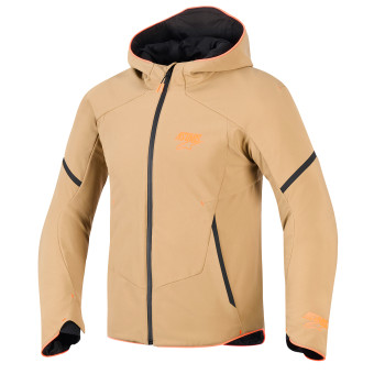 Giacche Moto Lunghe Alpinestars Aeroshell WP Dark Khaki Black Orange Fluo