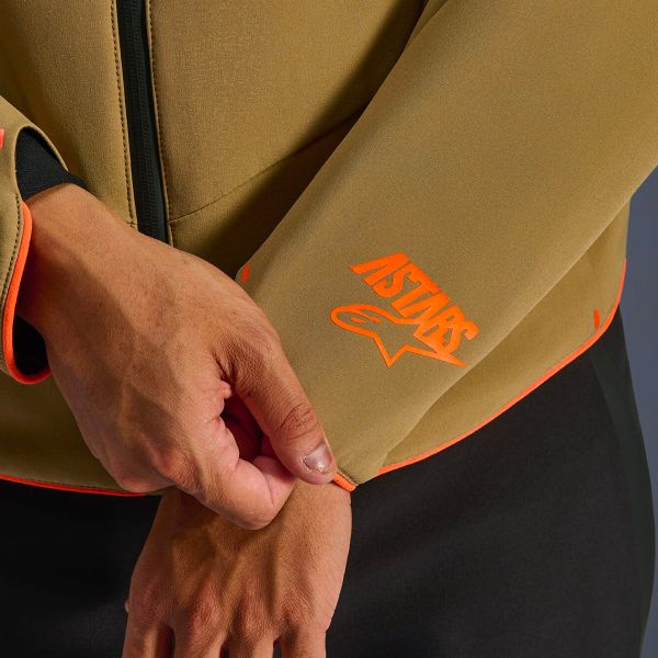 Alpinestars Aeroshell WP Dark Khaki Black Orange Fluo