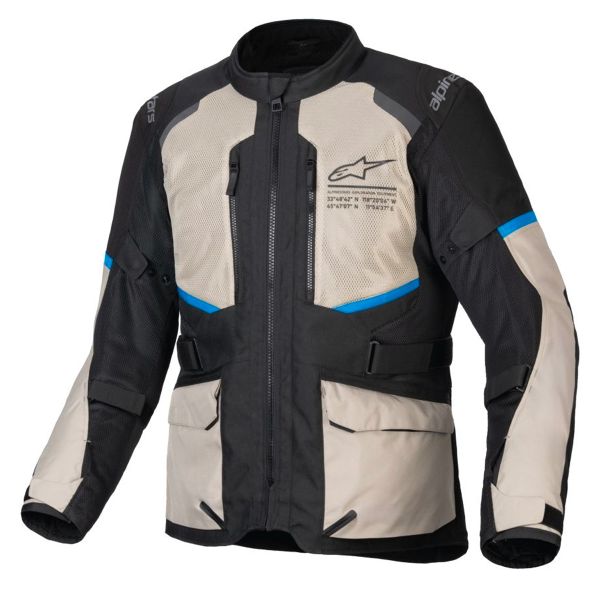Giacche Moto Lunghe Alpinestars Andes Air Drystar Nero Laurel Grigio Blu brillante Giacche Moto Lunghe Alpinestars Andes Air Drystar Nero Laurel Grigio Blu brillante