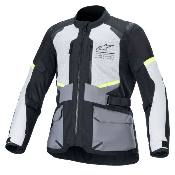 Giacche Moto Lunghe Alpinestars Andes Air Drystar Ice Grey Dark Grey Black Giacche Moto Lunghe Alpinestars Andes Air Drystar Ice Grey Dark Grey Black