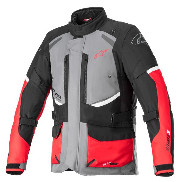 Giacche Moto Lunghe Alpinestars Andes V3 Drystar Dark Grey Black Bright Red
