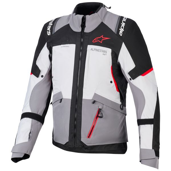 Giacche Moto Lunghe Alpinestars Andes V4 Drystar Dark Gray Ice Gray Black Bright Red