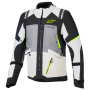 Giacche Moto Lunghe Alpinestars Andes V4 Drystar Dark Gray Ice Gray Black Yellow Fluo