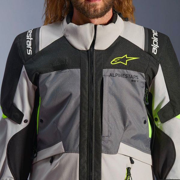 Alpinestars Andes V4 Drystar Dark Gray Ice Gray Black Yellow Fluo