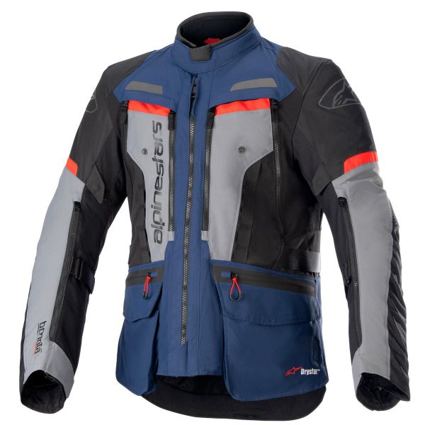 Giacche Moto Lunghe Alpinestars Bogota Pro Drystar Blu scuro Nero Rosso brillante Giacche Moto Lunghe Alpinestars Bogota Pro Drystar Blu scuro Nero Rosso brillante