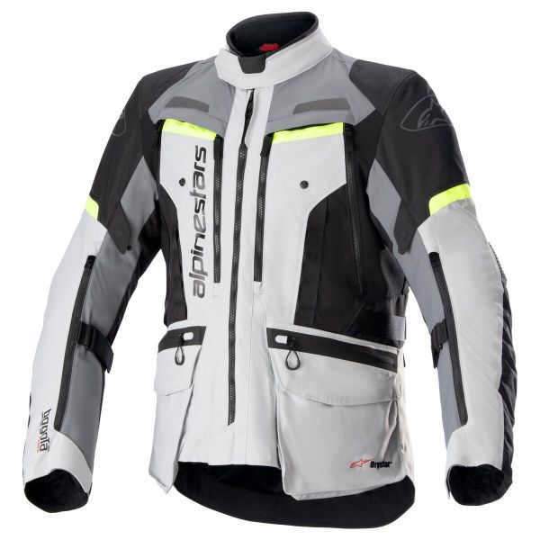 Giacche Moto Lunghe Alpinestars Bogota Pro Drystar Grigio ghiaccio Grigio scuro Giallo fluo Giacche Moto Lunghe Alpinestars Bogota Pro Drystar Grigio ghiaccio Grigio scuro Giallo fluo