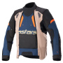 Giacche Moto Lunghe Alpinestars Halo Drystar Blu scuro Khaki Arancione fuoco