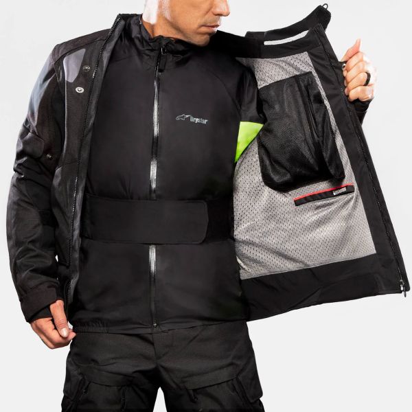 Alpinestars Halo Drystar Blu scuro Khaki Arancione fuoco