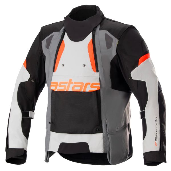 Giacche Moto Lunghe Alpinestars Halo Drystar Grigio scuro Grigio ghiaccio Nero Giacche Moto Lunghe Alpinestars Halo Drystar Grigio scuro Grigio ghiaccio Nero