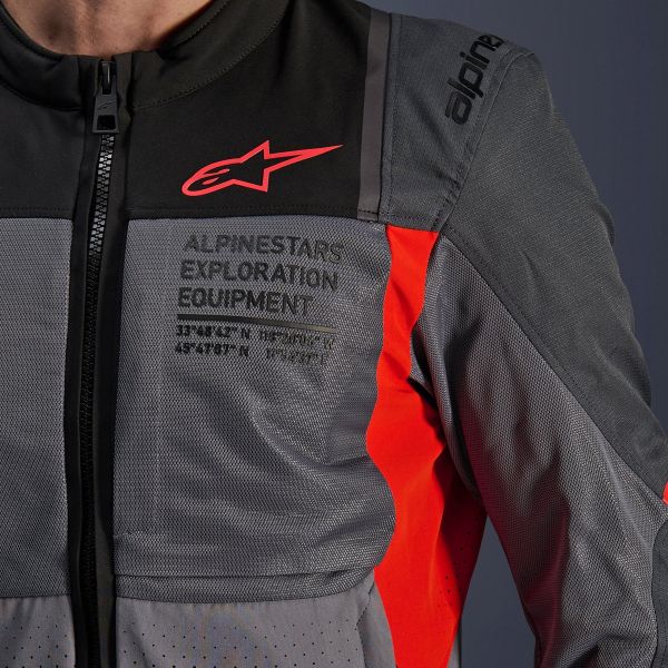 Alpinestars ST-2 Air Grigio intenso Grigio scuro Rosso brillante