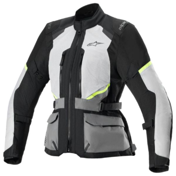 Giacche Moto Lunghe Alpinestars Stella Andes Air Drystar Ice Grey Dark Grey Black