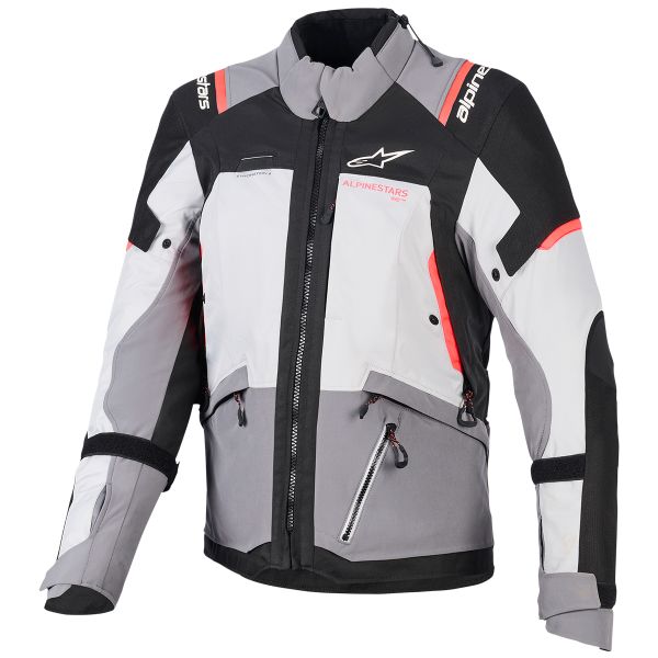 Giacche Moto Lunghe Alpinestars Stella Andes V4 Drystar Dark Gray Ice Gray Black Fluo Coral