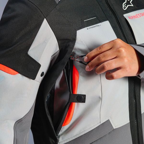 Alpinestars Stella Andes V4 Drystar Dark Gray Ice Gray Black Fluo Coral