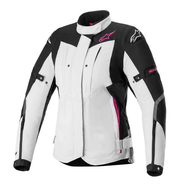 Giacche Moto Lunghe Alpinestars Stella RX-5 Drystar Ice Grey Black Fuchsia