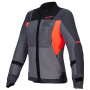 Giacche Moto Lunghe Alpinestars Stella ST-2 Air Grigio profondo Grigio scuro Corallo fluo