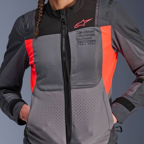 Alpinestars Stella ST-2 Air Grigio profondo Grigio scuro Corallo fluo