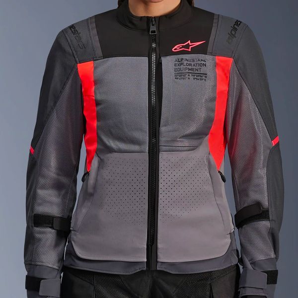 Alpinestars Stella ST-2 Air Grigio profondo Grigio scuro Corallo fluo