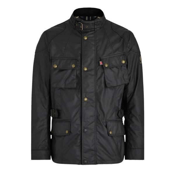 Giacche Moto Lunghe Belstaff Crosby 2 Tech Wax Black