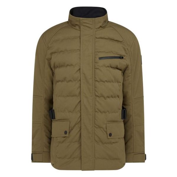 Giacche Moto Lunghe Belstaff Calder Olive Piumino