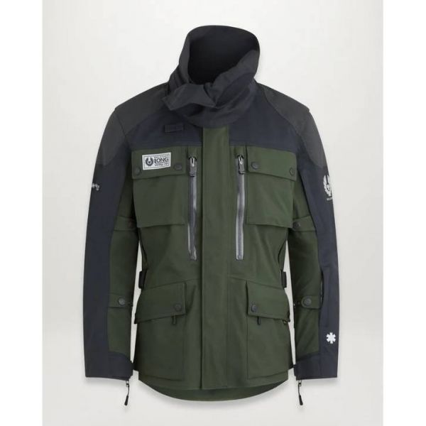 Giacche Moto Lunghe Belstaff Long Way Up Jacket Dark Olive Black