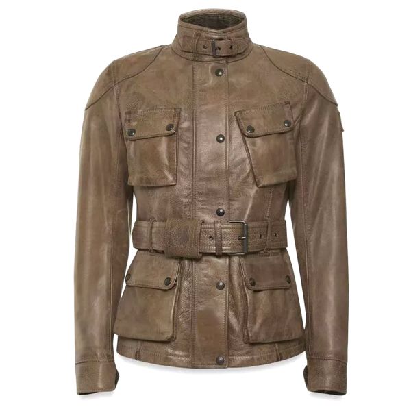 Giacche Moto Lunghe Belstaff Trialmaster Lady in pelle di betulla