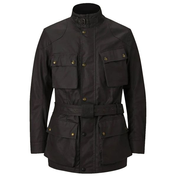 Giacche Moto Lunghe Belstaff Cera Trialmaster 8 oz nero