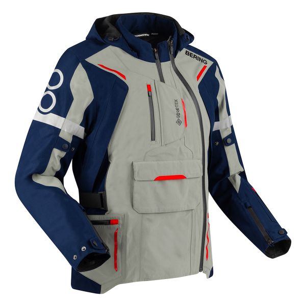 Giacche Moto Lunghe Bering Austral Gore-Tex Navy Grey Red