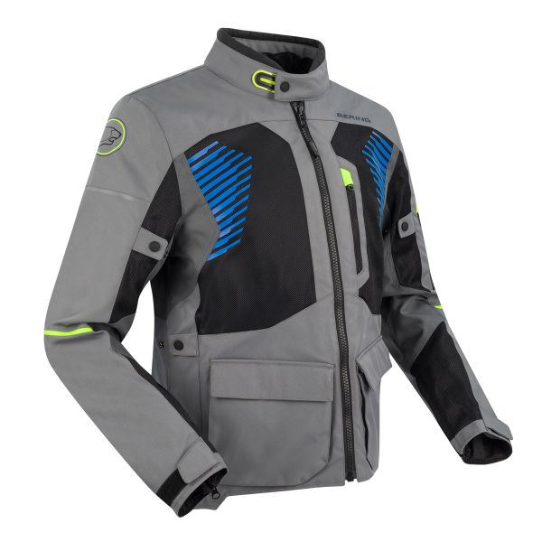 Giacche Moto Lunghe Bering Bakundu Grey Black Blue Giacche Moto Lunghe Bering Bakundu Grey Black Blue