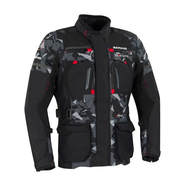 Giacche Moto Lunghe Bering Boston Black Camo CE Giacche Moto Lunghe Bering Boston Black Camo CE
