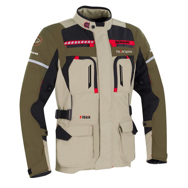 Giacche Moto Lunghe Bering Boston Khaki Mastic CE