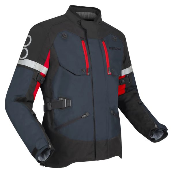 Giacche Moto Lunghe Bering Halifax Black Anthracite Red