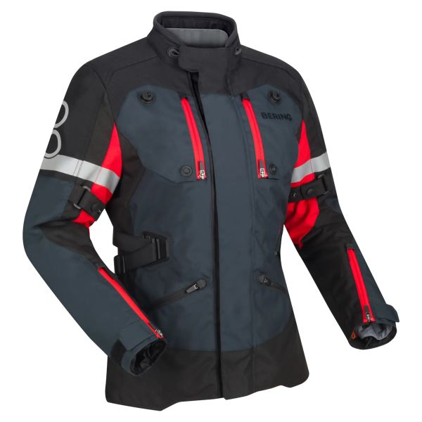 Giacche Moto Lunghe Bering Lady Halifax Black Anthracite Red Giacche Moto Lunghe Bering Lady Halifax Black Anthracite Red