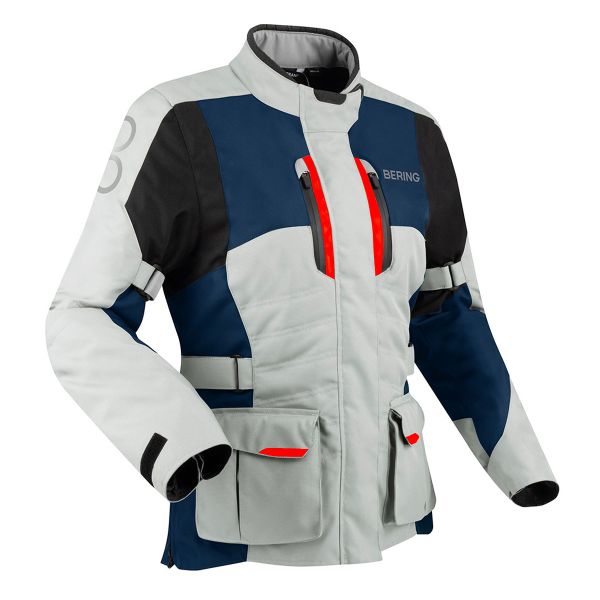 Giacche Moto Lunghe Bering Lady Siberia Grey Blue Red Giacche Moto Lunghe Bering Lady Siberia Grey Blue Red