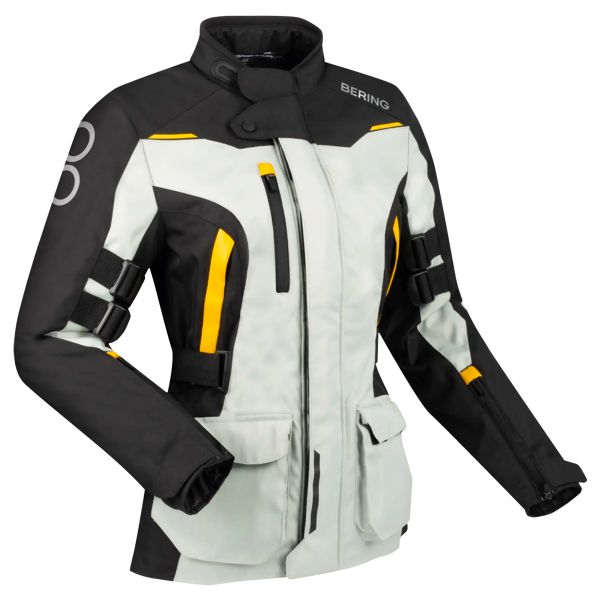 Giacche Moto Lunghe Bering Lady Zephyr Black Grey Yellow